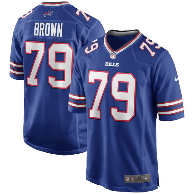 mens nike ruben brown royal buffalo bills game retired player jersey